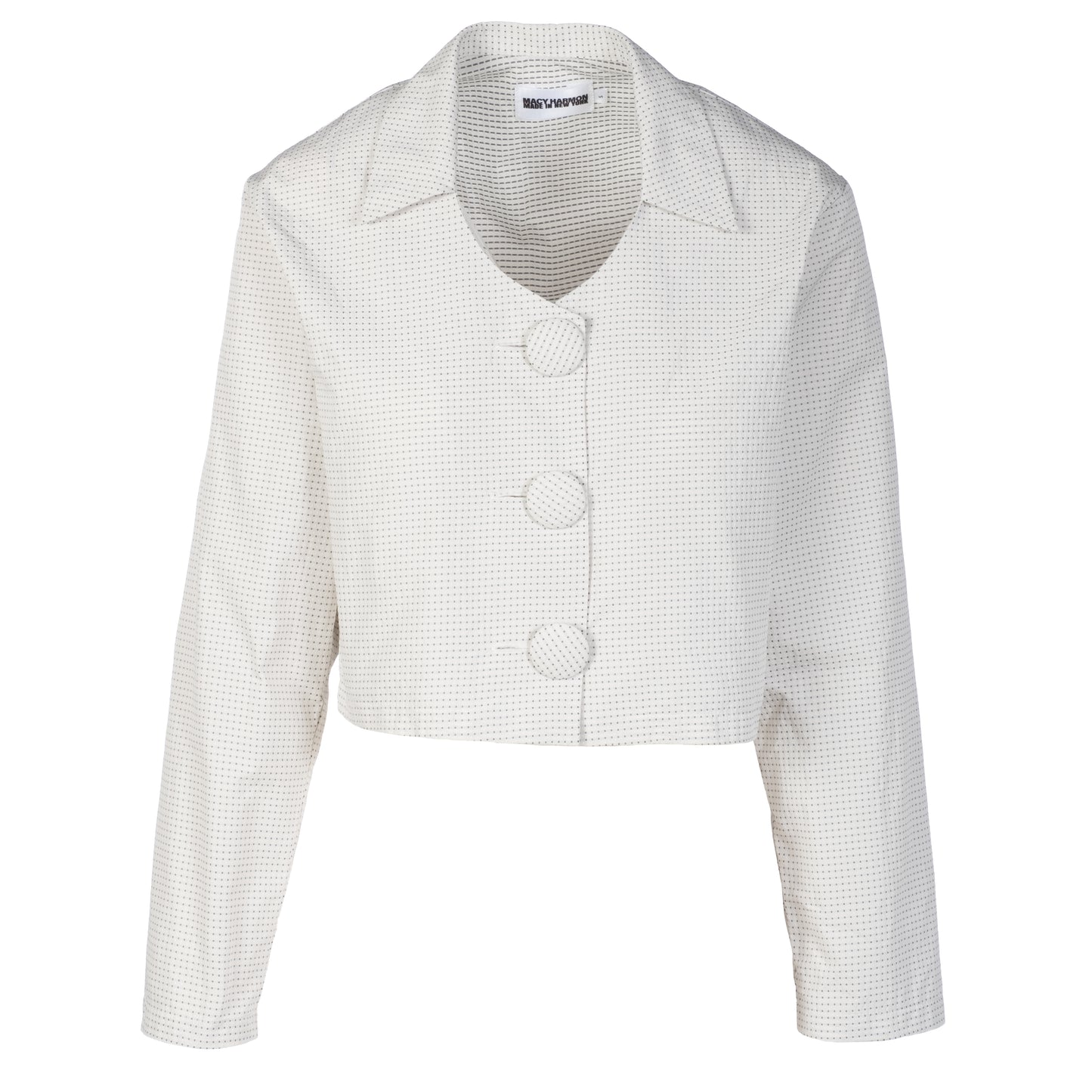 Button Down Blouse in White Dot