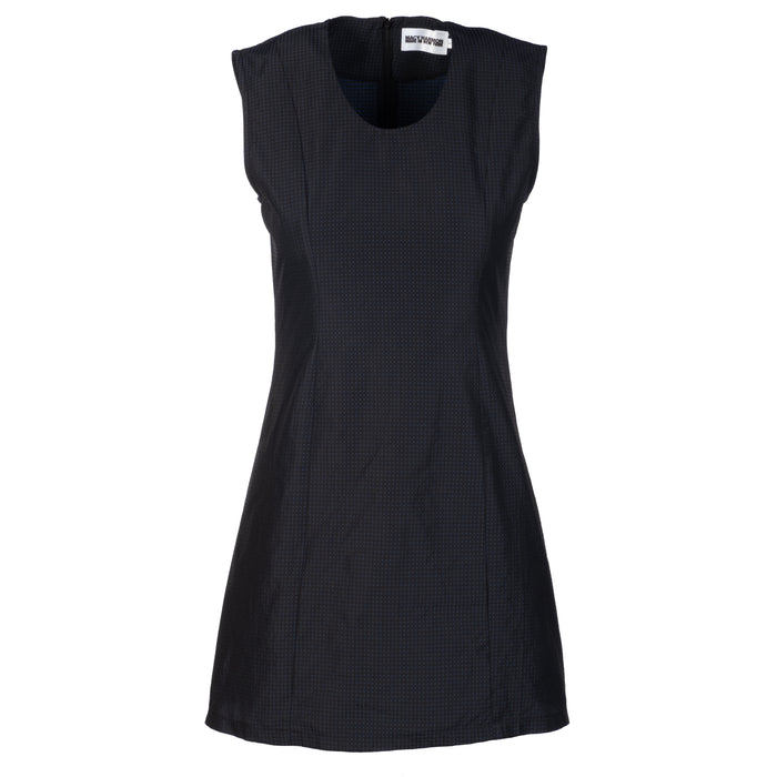 Sleeveless Everyday Dress in Black Dot