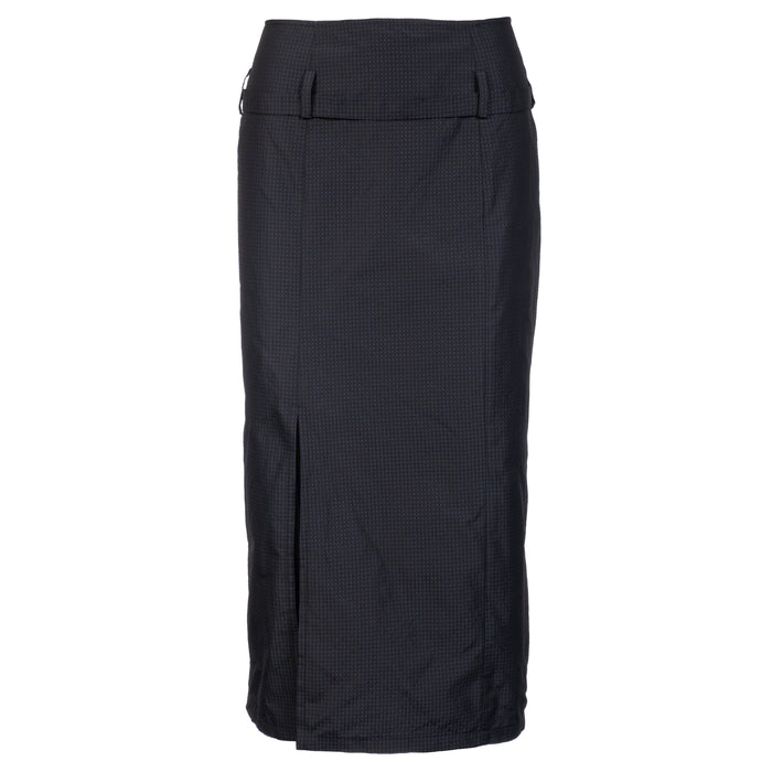 Belted Skirt in Black Dot