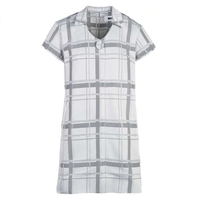 Boxy Dress in Grey Check